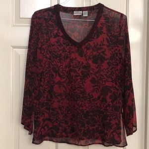 Chico’s Size 1 100 % Silk Blouse
